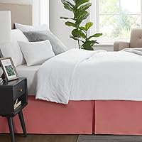 Vista 242 de Nestl - Falda plisada de cama de fácil ajuste, con caída a medida de 14 pulgadas, microfibra suave de doble cepillado, con calidad de hotel