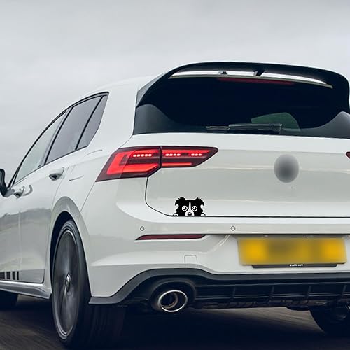Miniatura 5 de TOMALL 2 calcomanías de vinilo de perro de 5.5 pulgadas para automóvil, impermeables, divertidas, lindas calcomanías autoadhesivas para cachorros,