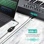 TNP MIDI Cable Set to USB avec adaptateur de type C 2 en 1 MIDI Piano USB Cord de PC au clavier, synthétiseur, tambour électronique, pipe électrique, 16 Canaux pour Windows, Mac et Android