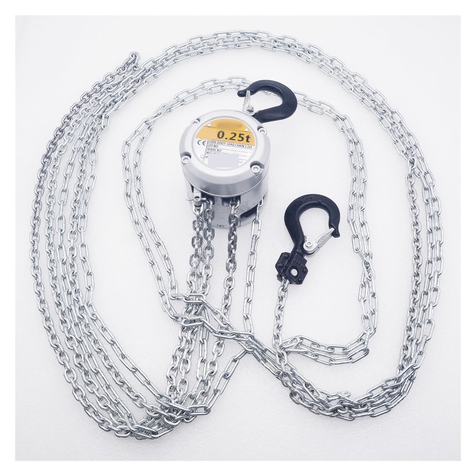 Kettenzug, Mini-Handkettenzug, Hakenmontage, 0,25/0,5 Tonnen Kapazität, 3 Meter Hub, tragbarer manueller Hebelblock-Hebevorgang | 0.5T