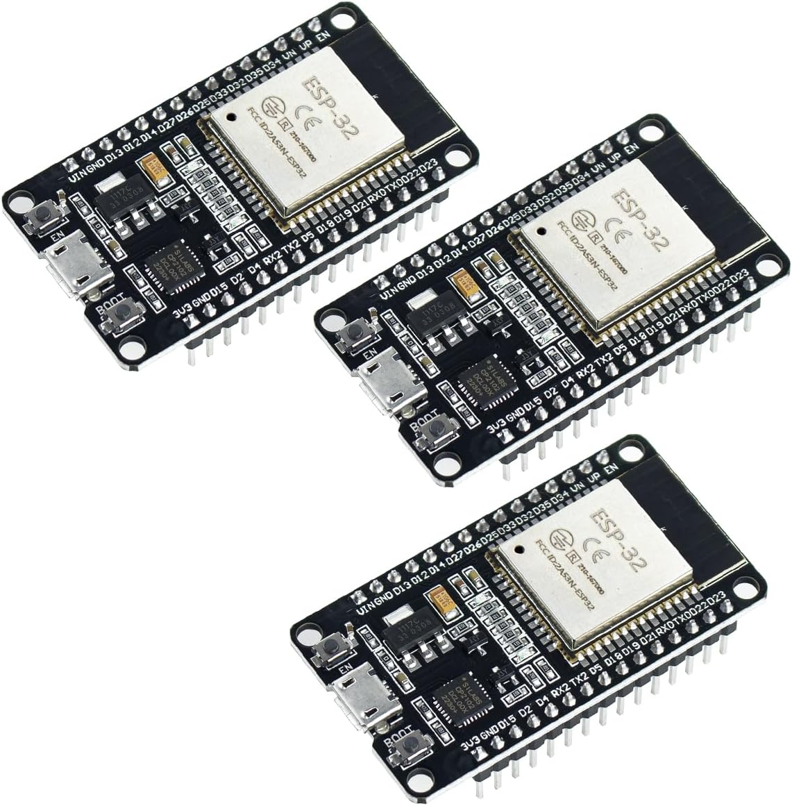 Amazon.com: Hosyond 3Pack ESP32 ESP-WROOM-32 Development Board WiFi ...