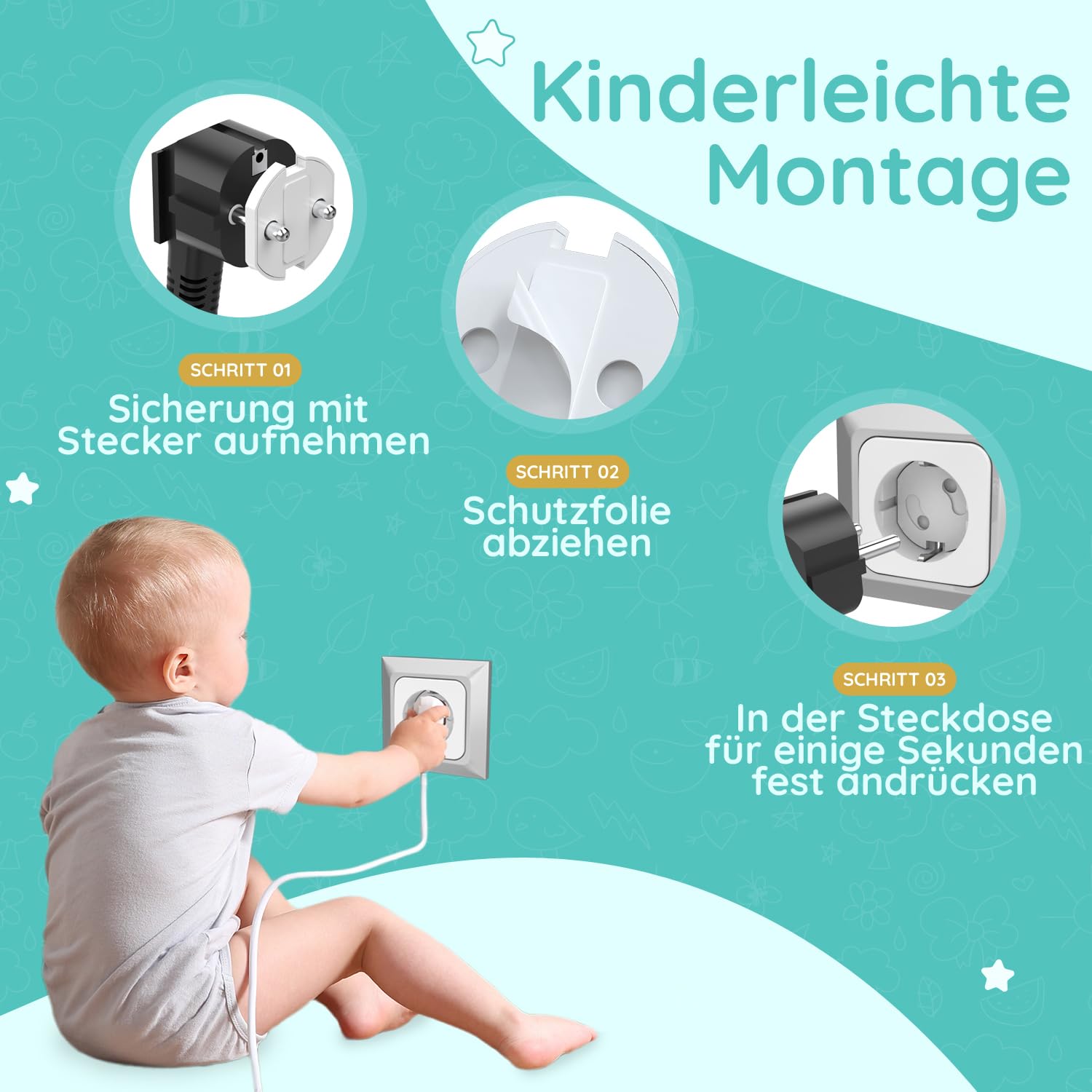 Vente / Achat Cache Prise Bébé Sécurité Electrique Enfant Protection - Lot De 4
