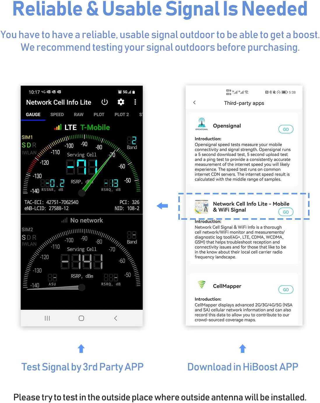 Cell Phone Booster for Home, Up to 3000 sq ft, All US Carriers - Verizon, AT&T, T-Mobile, Sprint & More, Cell Signal Booster Boosts 5G/4G LTE Band 12/17/ 13/5/ 25/2/ 4, FCC Approved