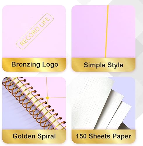 Vista 40 de Yoment Small Spiral Notebook,300 Pages Hardcover Spiral Notebooks,5.5”x 7.5”College Ruled Notebook,A5 Spiral Bound Journal,Hard Cover Notebooks for