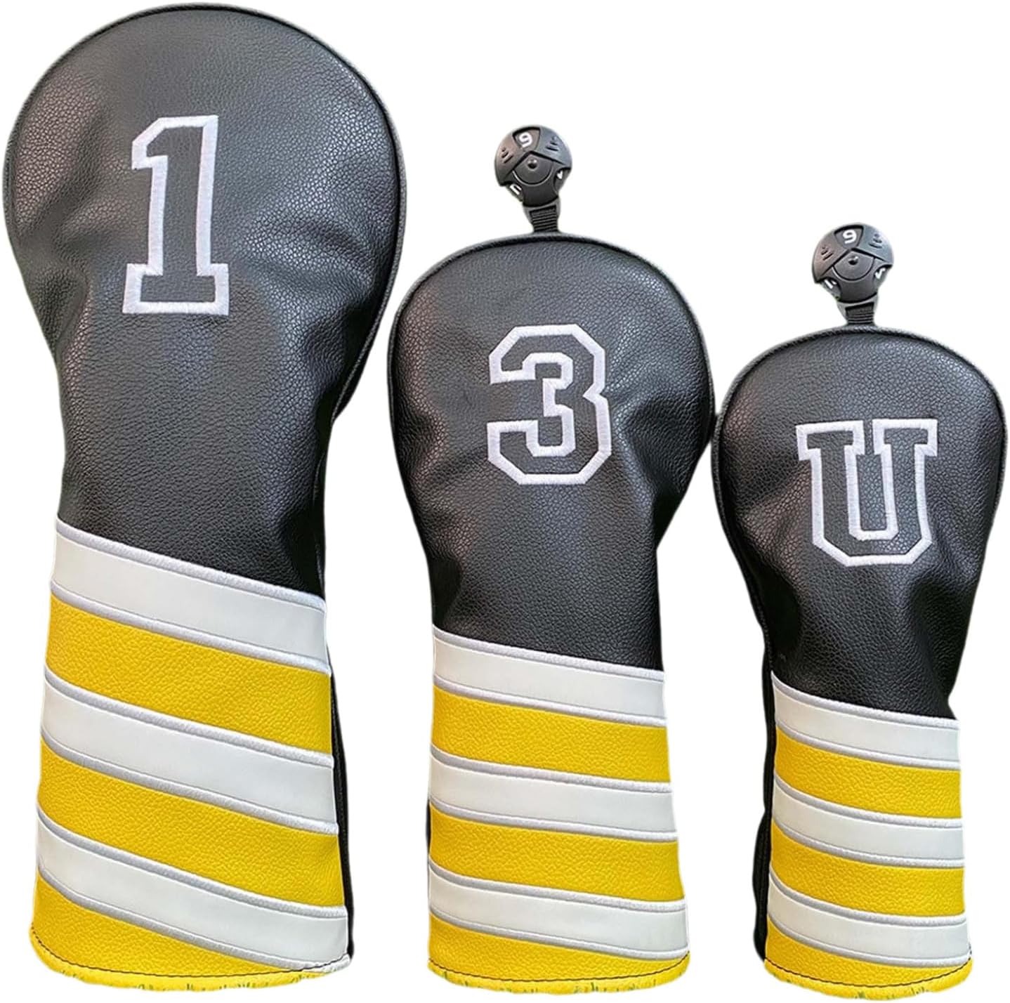 Yeahdor Unisex Club Head Protector Golf Club Head Cover Golf Cover Striped Universal Headcover