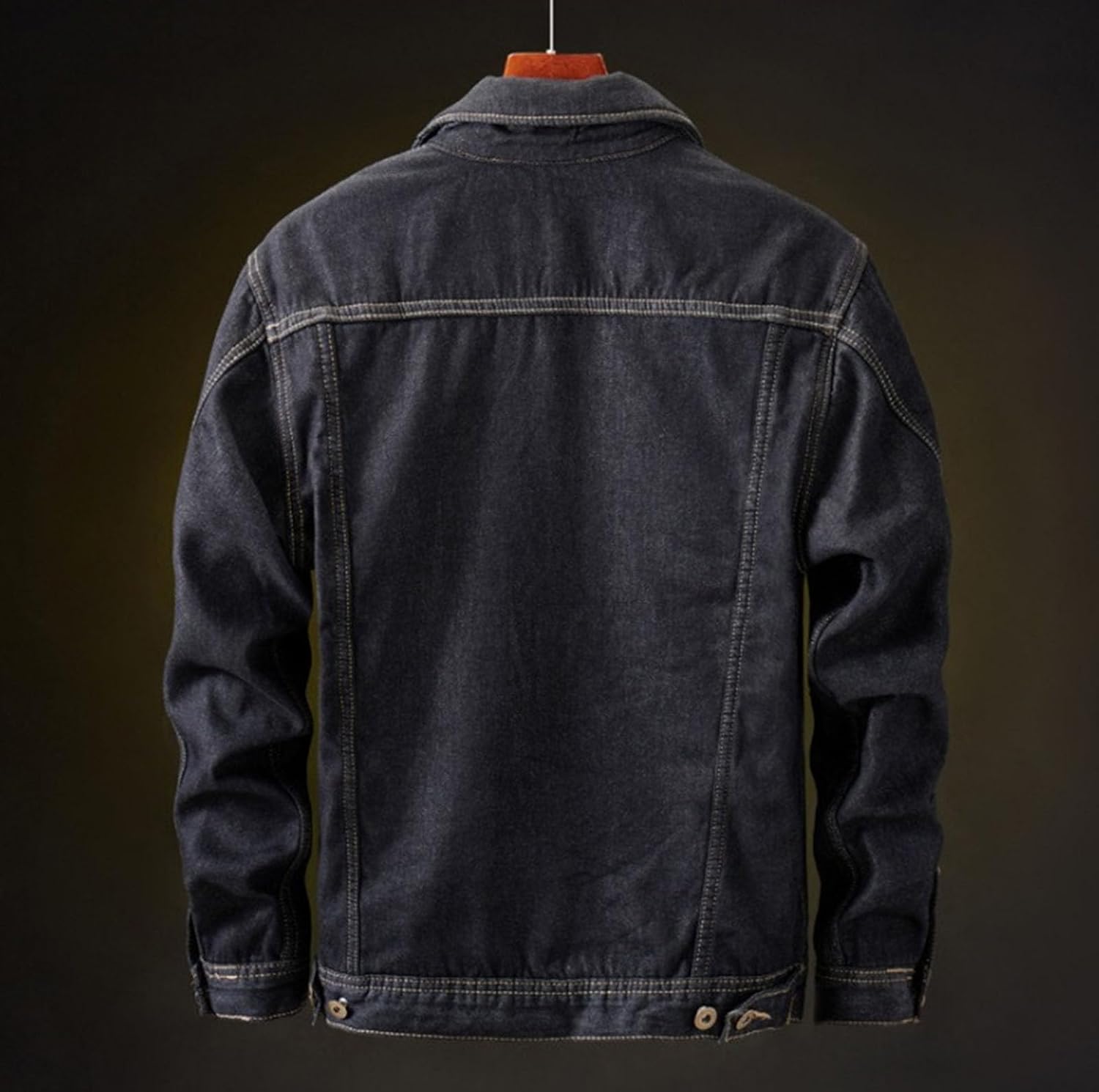 Men's Sherpa Denim Trucker Jacket Thermal Fleece Lined Jean Jacket