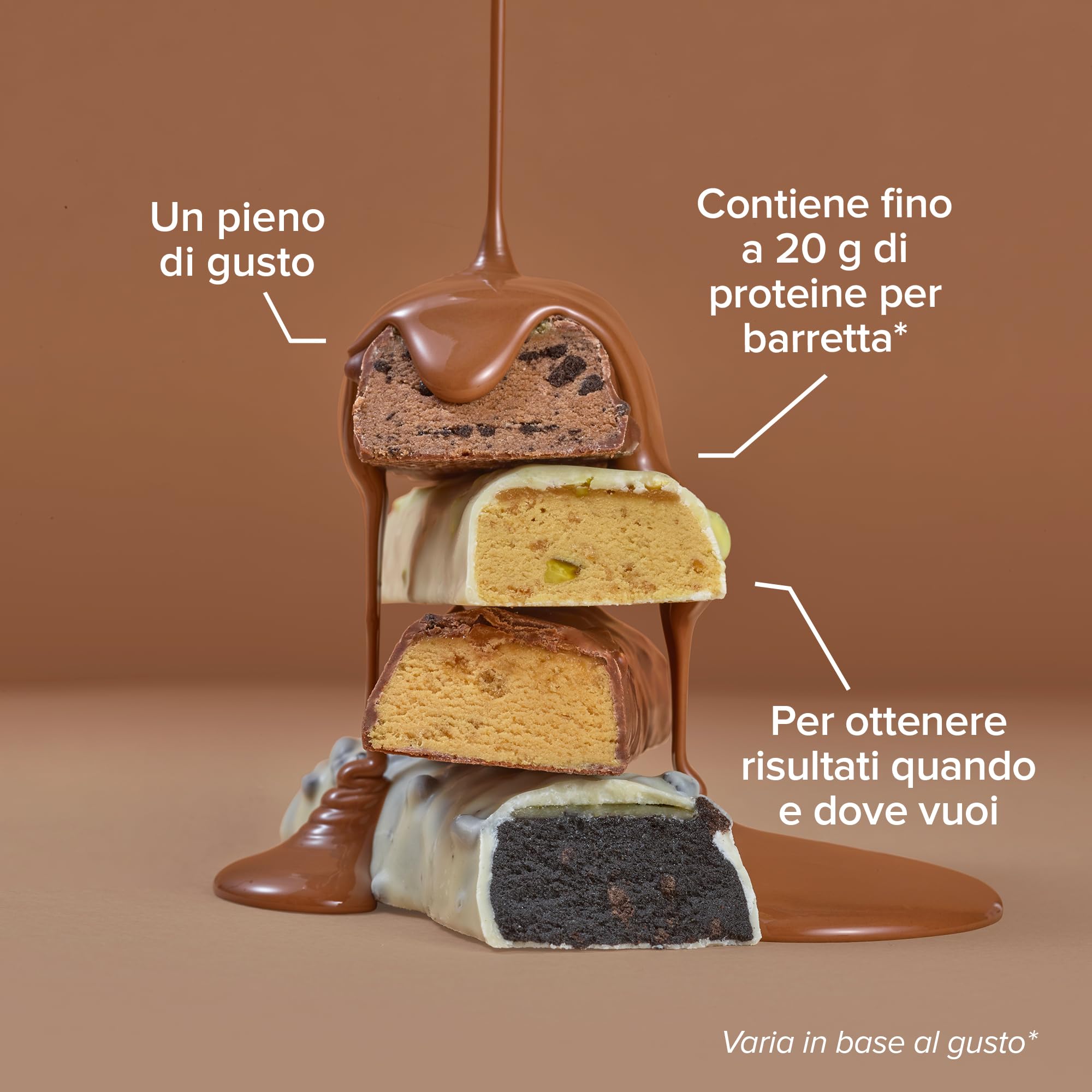 Bulk Macro Munch Barretta Proteica | Chocolate Cookies | 12 x 62g | 20g di proteine per barretta | Basso contenuto di zuccheri | Ricca di fibre | Triplo strato | Perfetta fuori casa