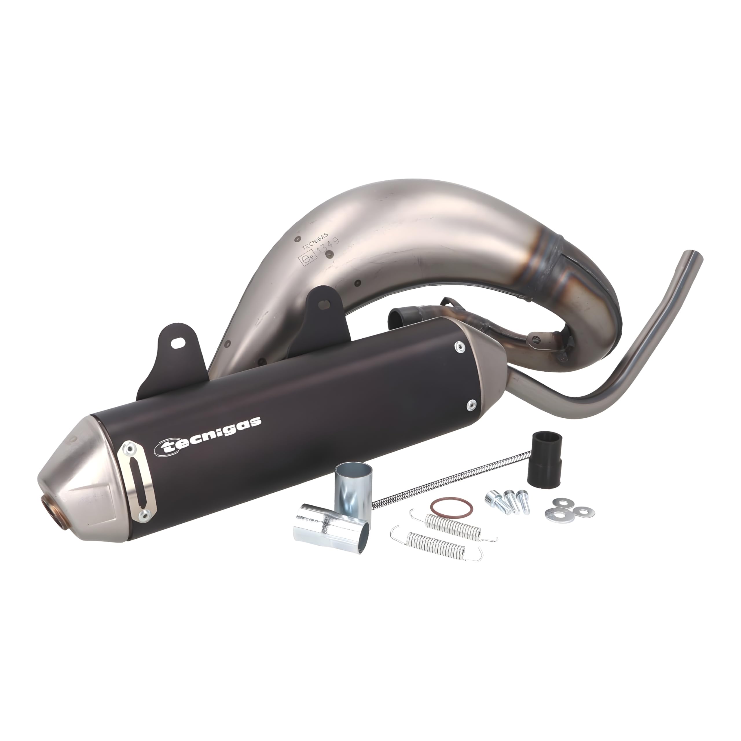 Silencioso Tecnigas E-NOX EVO Acero con ABE, compatible con Rieju MRT 50