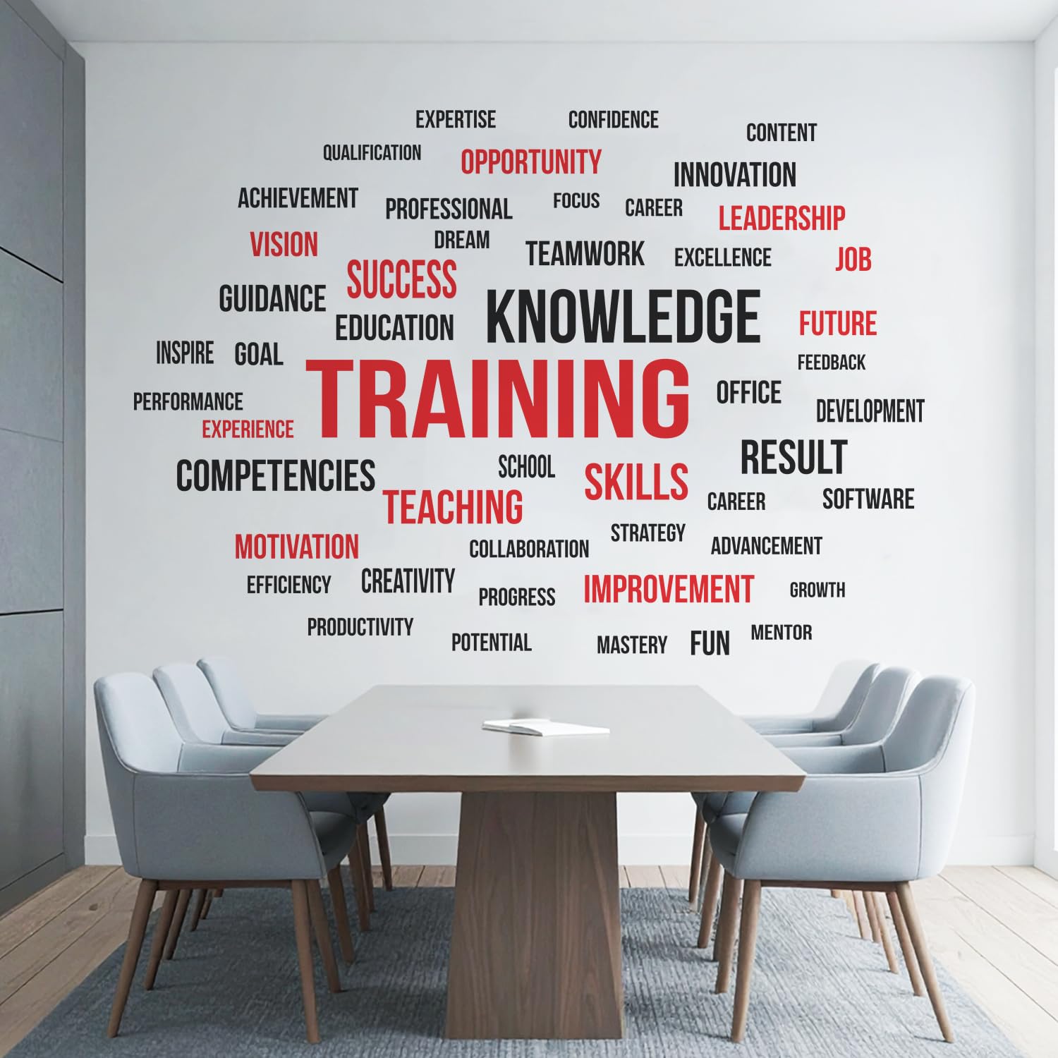 Learning - Education - Knowledge - Training - Office - School - Motivational - Inspiration Word Cloud Wall Sticker (Multi Colour, Vinyl, Self-Adhesive) (Large - 200 x 150 cm)-image-13