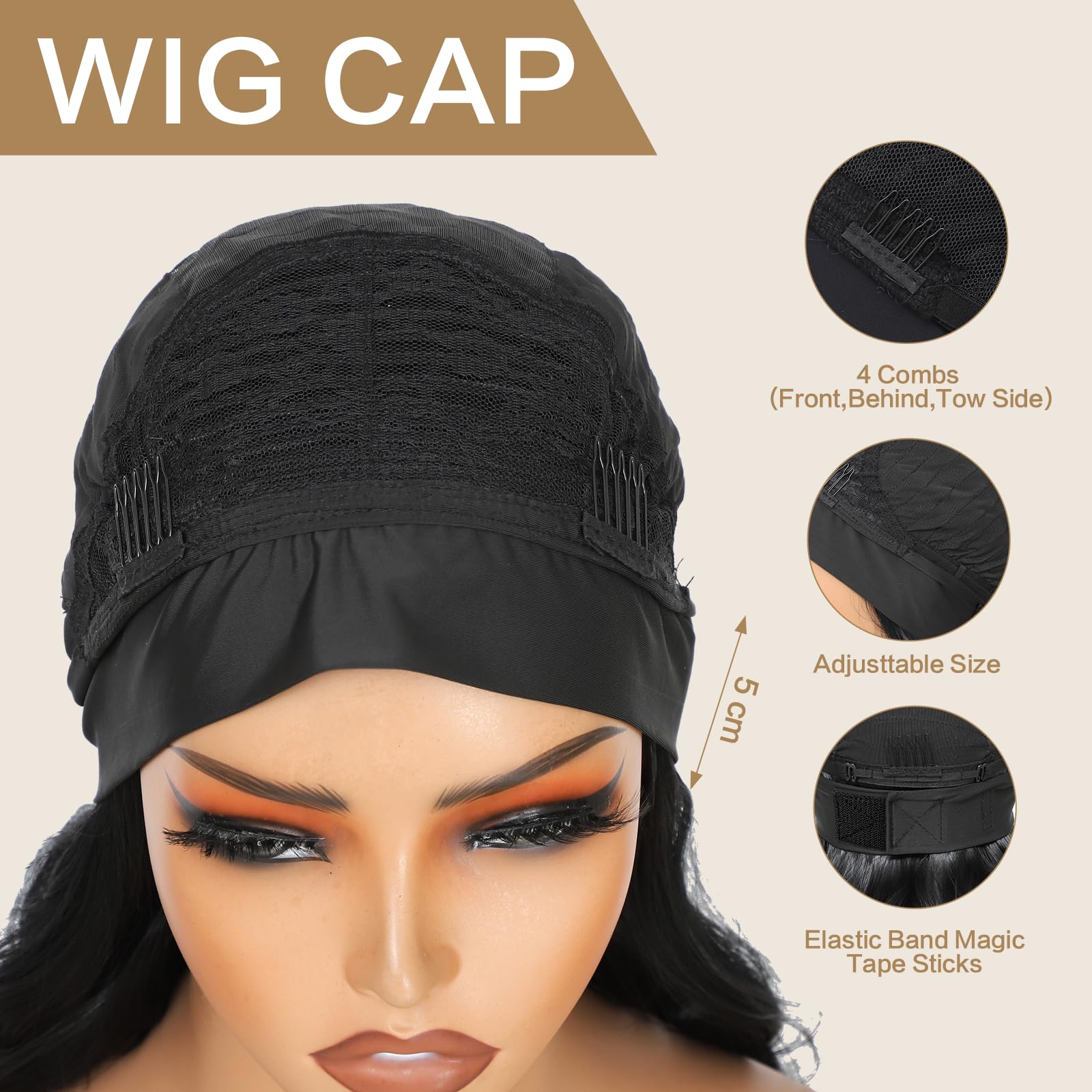 Yacurcur Glueless Headband Wig Long Body Wave Headband Wigs for Black Women Synthetic Natural Looking Wavy Wig 180% Density (28inch - Image 4