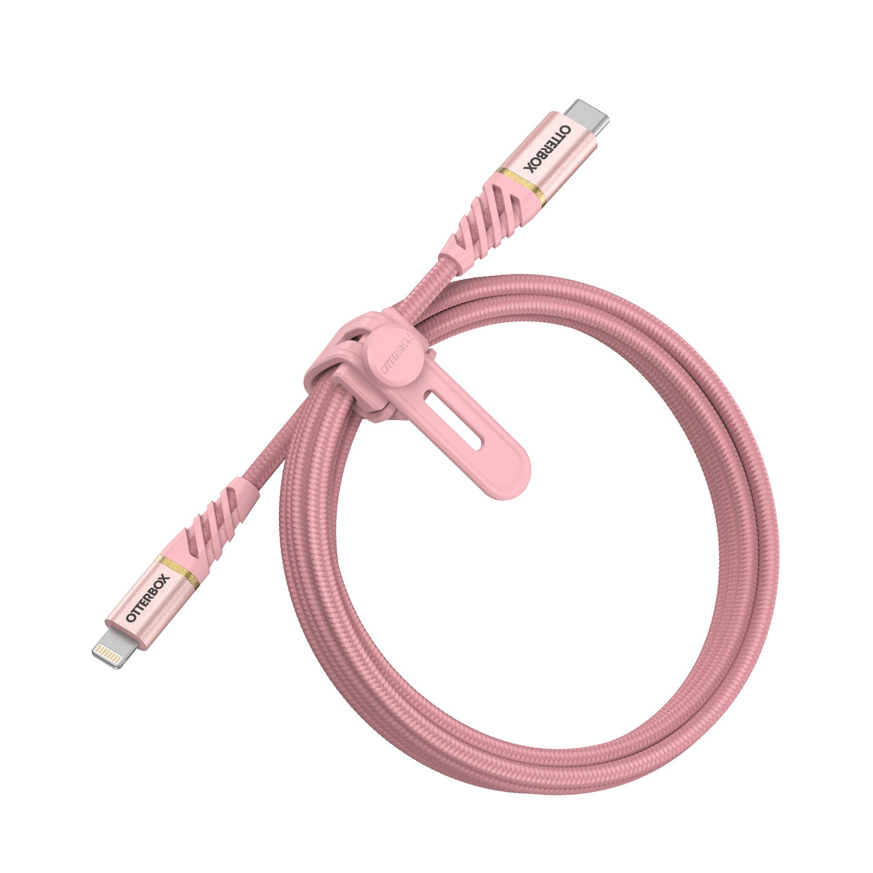 OtterBox cavo USB-C a USB-C, di ricarica Fast Charging Premium intrecciato e ultra resistente per Smartphone e Tablet, ultra robusto, testato per pieghe e flessibilità, 1M, Oro Rosa