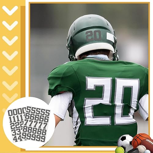 Miniatura 6 de 102 calcomanías de vinilo de 1.25 pulgadas, calcomanías de vinilo autoadhesivas para hockey, béisbol, fútbol, lacrosse, números de casco de bateo