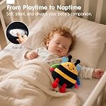 hahaland Baby Toys for 6-12 Months – Crawling Musical Dancing Bouncing Learning Bee Plush Baby Toys for 1 2 Year Old Boys Girls, Interactive Tummy Time Toy for 1 2 3 Year Old