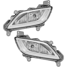 A Pair Fog Light For Hyundai Veloster 2012 2013 2014 2015 2016 2017 Halogen Light Source Driver Left & Passenger Right Side Replacement Fog Light Bulbs Included 1* Pair Fog Lights
