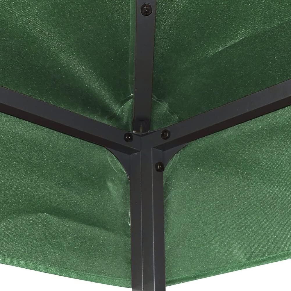 10' X 10' Replacement Gazebo Canopy Top - Gazebo Cover UV30 Waterproof 200g Canvas for Outdoor Garden Patio Pavilion Sun Shade (Color : Green, Size : 2-Tier)