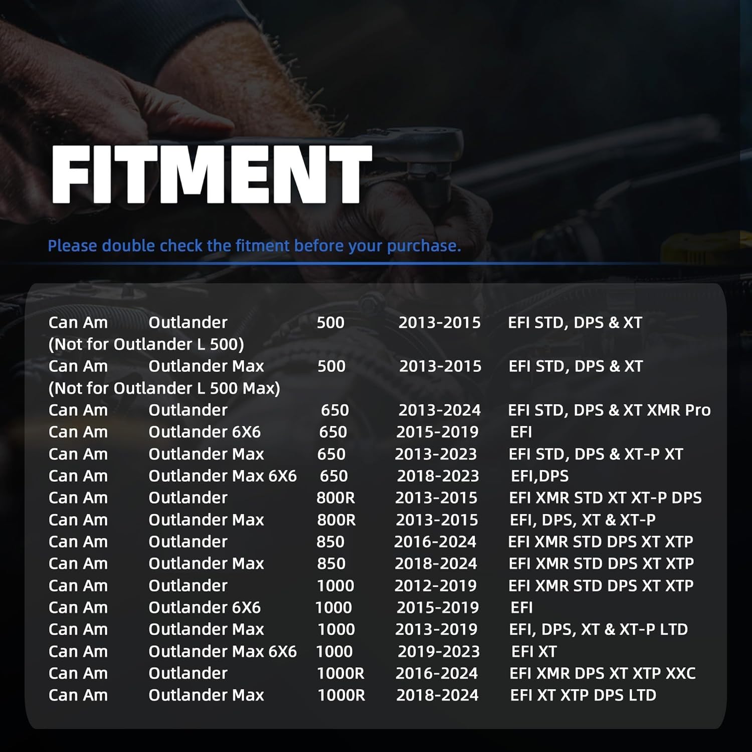 Fuel Pump for Can-Am Outlander 500 650 800R 850 1000 1000R 2013-2024/ Renegade 500 650 800R 850 1000 1000R 2013-2024 EFI STD DPS XT XTP XXC 6X6 4 pins 709000758 709000287 - Image 2