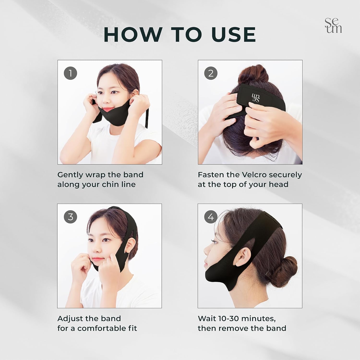 SEUM K-Beauty Korean V Line Lifting Band – Double Chin Strap,Face Lift Device,Jawline Shaper, V Line Lifting Mask,Jaw strap,Chin strap for sleeping,Best Face lifting device,Facelift device - Image 7