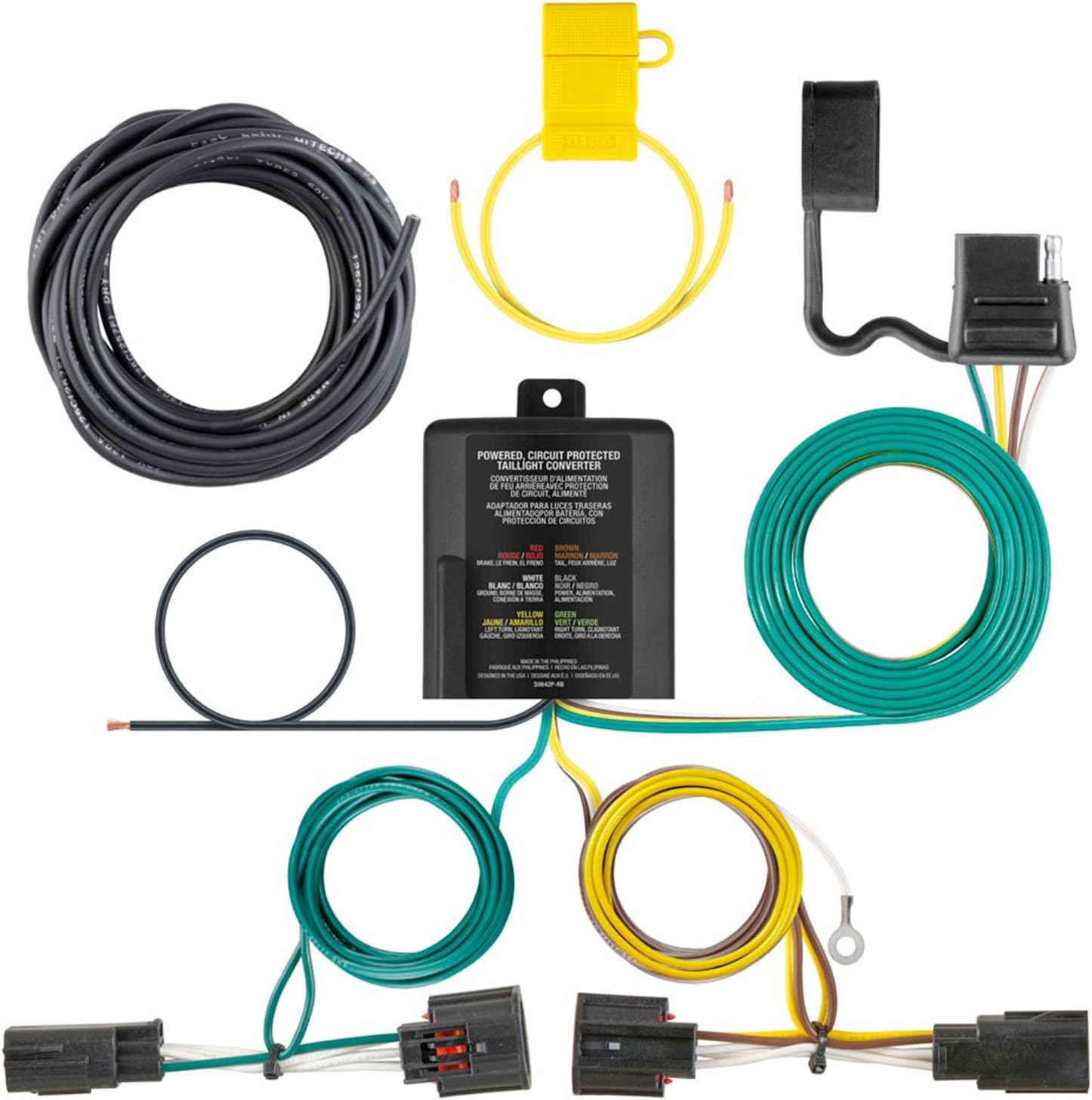 CURT 56331 Vehicle-Side Custom 4-Pin Trailer Wiring Harness, Select Chrysler Town and Country, Dodge Grand Caravan