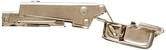Sugatsune 304B-C46/19 Stainless Steel 304 Self Closing Concealed Hinge with Mounting Plate, Polished Finish, 19mm Overlay, 100 Degrees Range of Motion