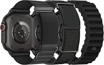 3 Pack Compatible with Apple Watch Ultra 2 Band 49mm 46mm 45mm 44mm Men Women,Breathable Trail Loop+Alpine Loop+Ocean Sport Band for iWatch Ultra2/Ultra Series 10 46 mm/9/8/7/6/SE/5/4/3