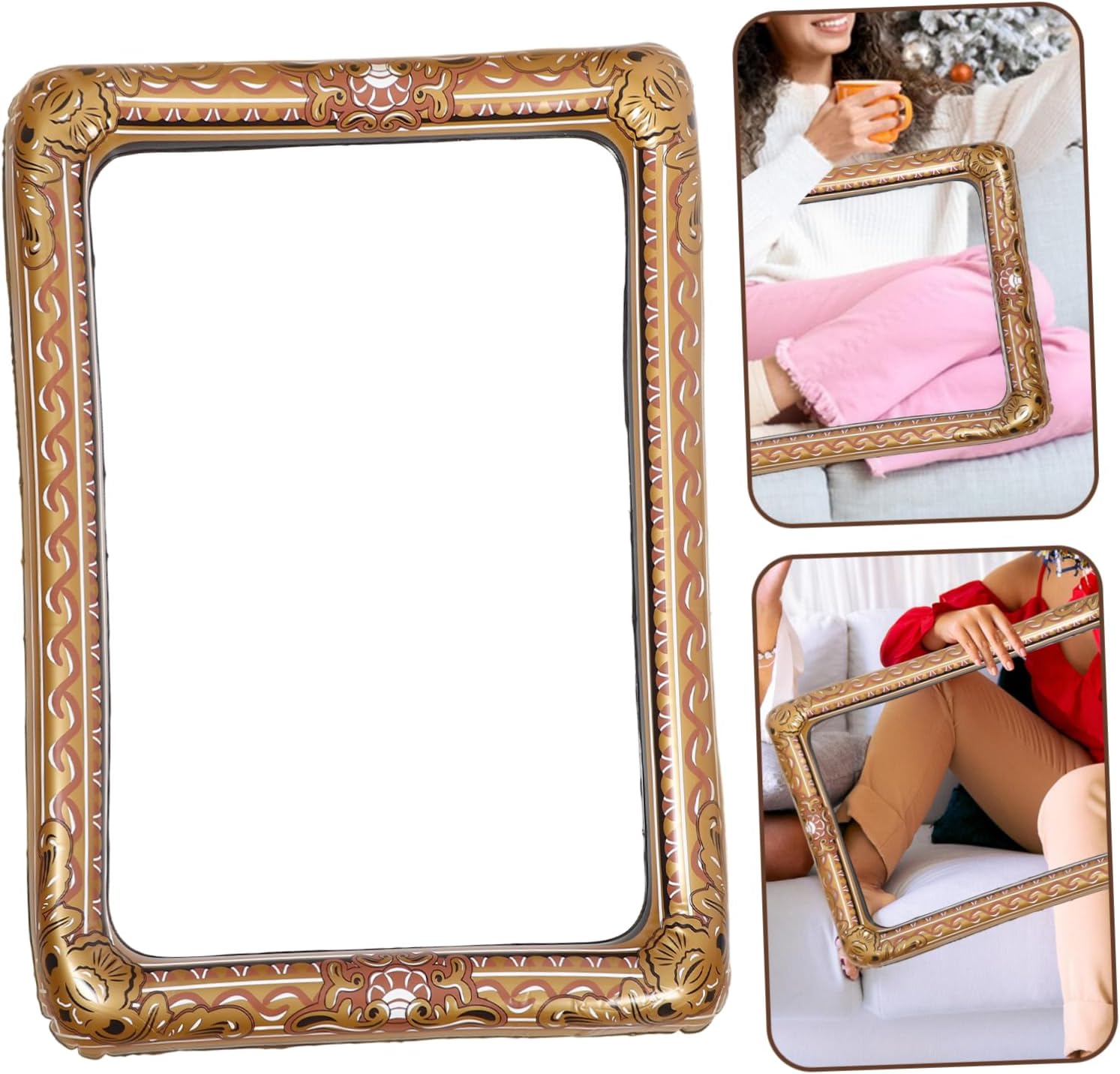 PRETYZOOM Large Inflatable Photo Frame for Party Props PVC Selfie Frame Photo Booth Decor Summer Theme