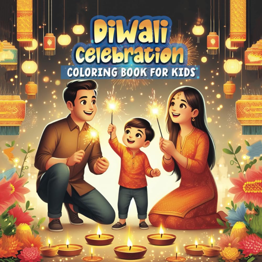 Diwali Celebration Coloring book for kids: Diwali Festival Coloring Book, My First Diwali Coloring Book, Fun Coloring Book for Kids