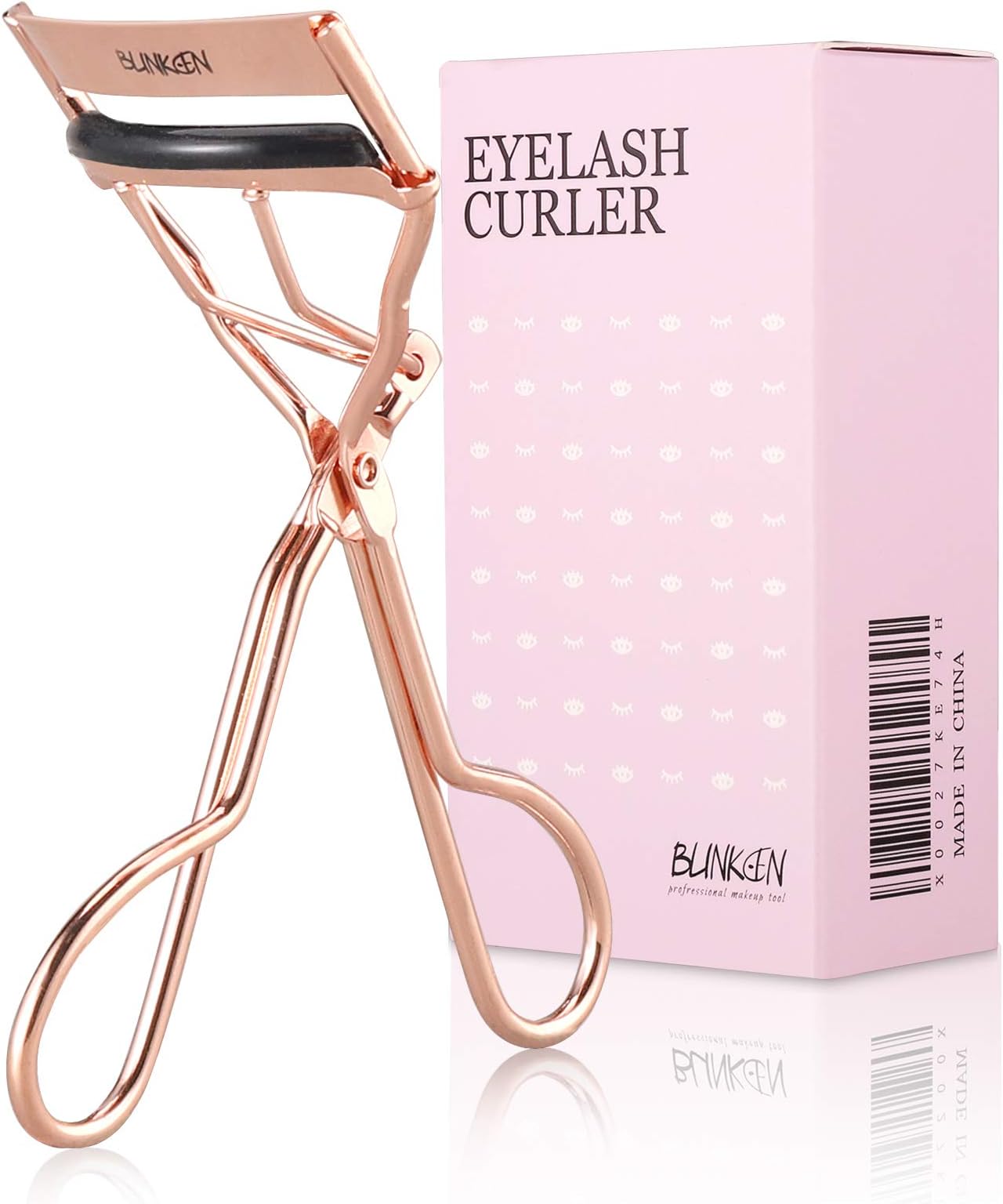 Professional Eyelash Curler - With Satin Bag & Refill Pads, Rose-gold,1 Count