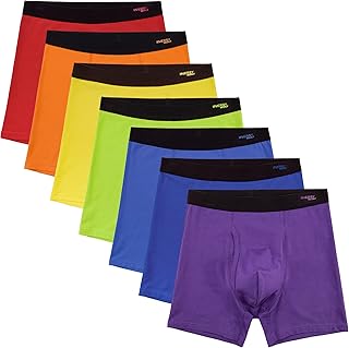 INNERSY Men's Boxer Briefs Cotton Stretchy Underwear Multipack for a Week