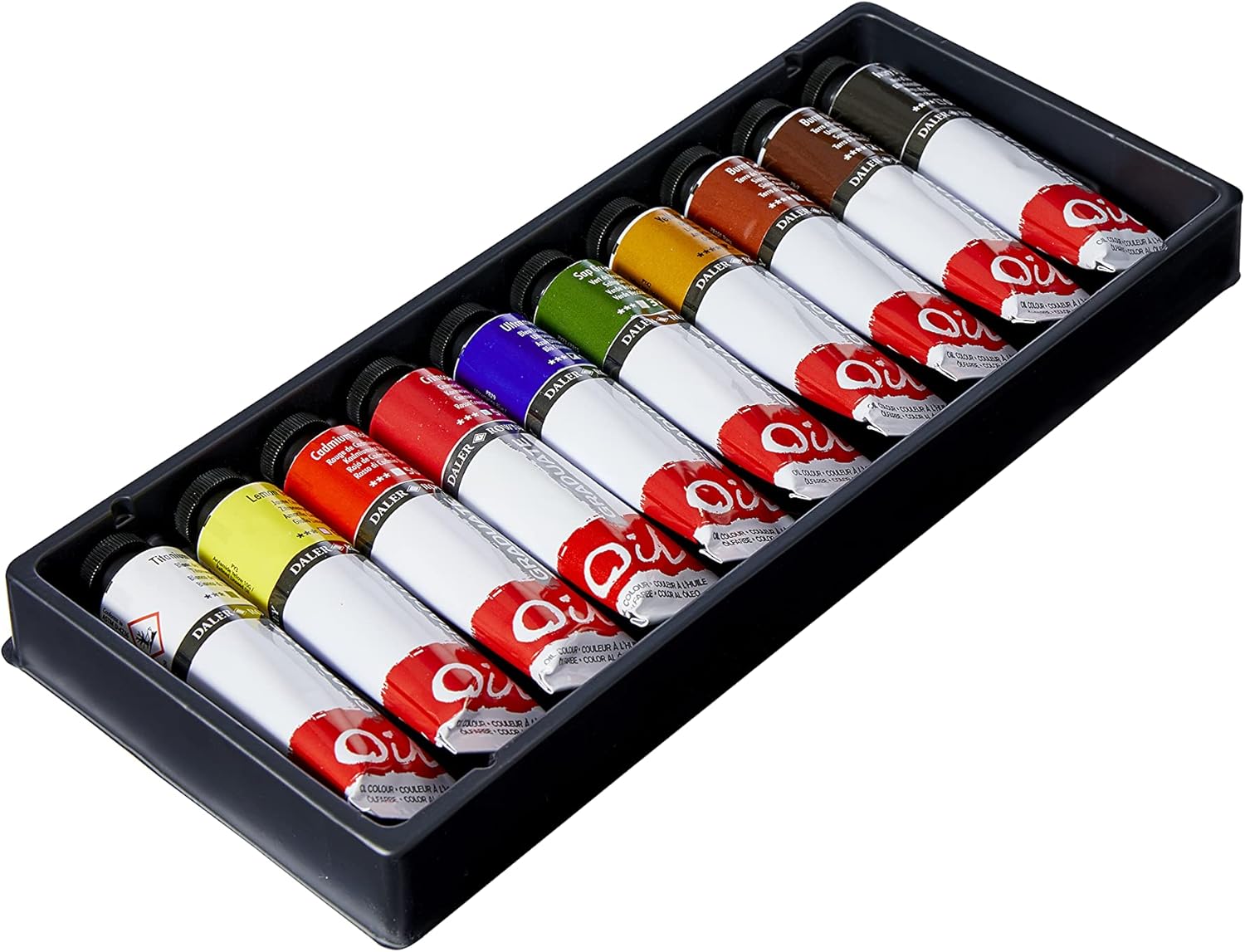 Daler-Rowney Graduate Oil Paint Set, 10-Tube Assorted Colors, 38ml - Oil Painting Supplies for Artists and Students - Oil Paints for Panels, Canvas, Paper and More