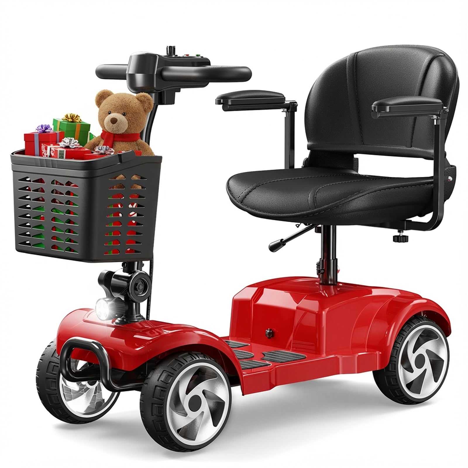 FRITTON 4 Wheel Electric Mobility Scooter, Red