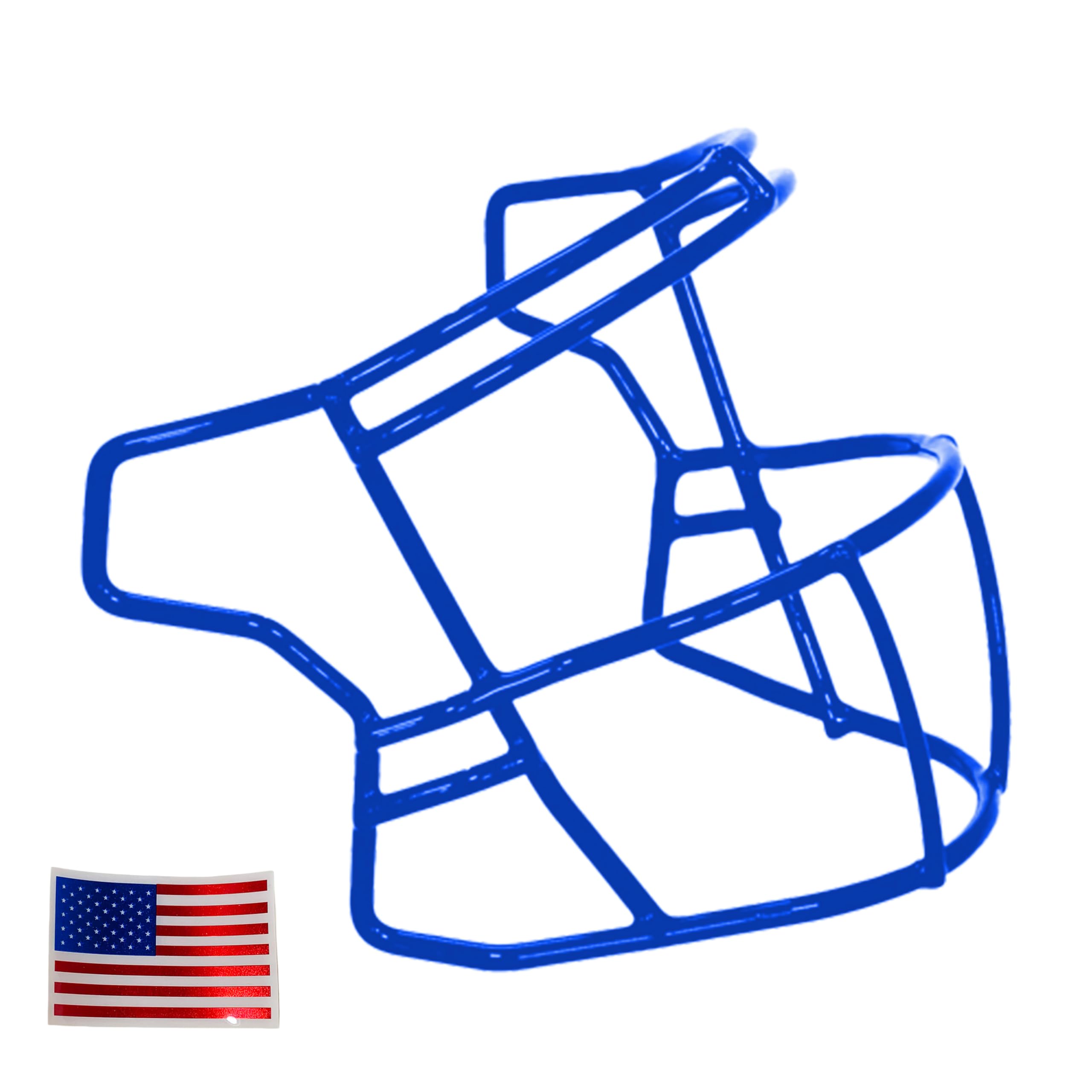 Green Gridiron - SF-2BD-SW for Riddell SpeedFlex + Chrome US Flag Helmet Decal (Seattle Blue)