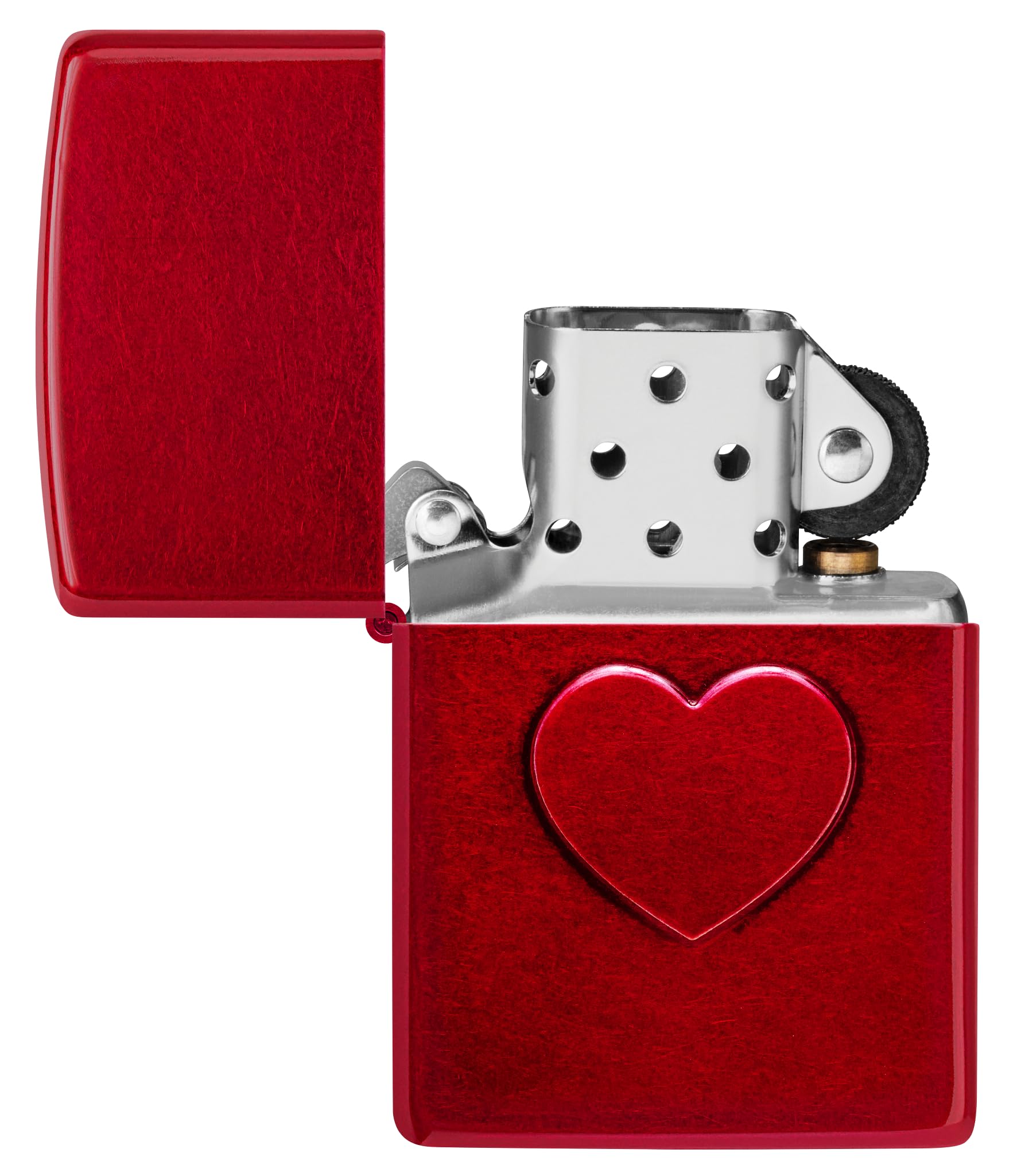 Zippo Stamped Heart Design Candy Apple, Windproof Pocket Lighter