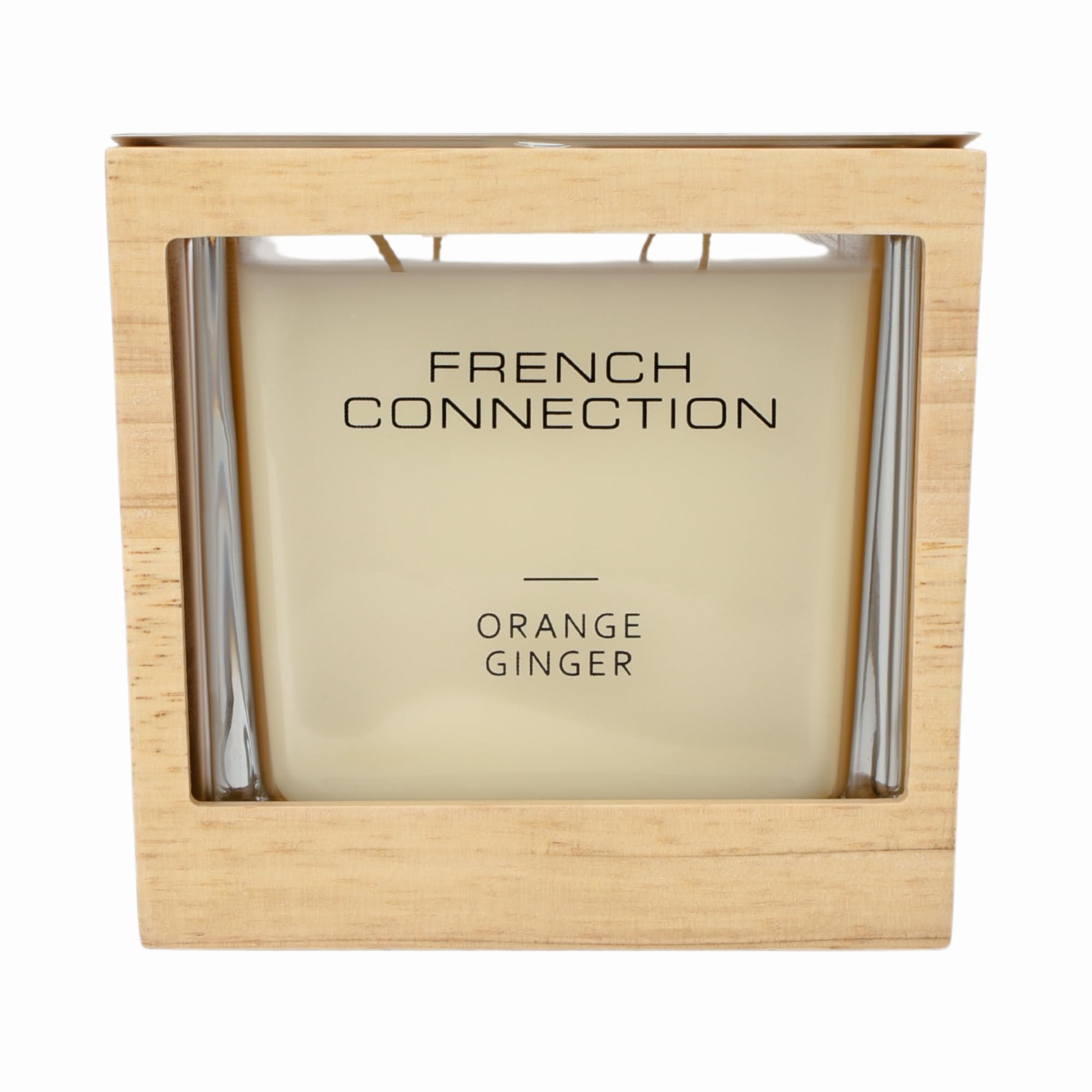 Fcuk French Connection Wooden Collection Ginger Candle 495G Orange