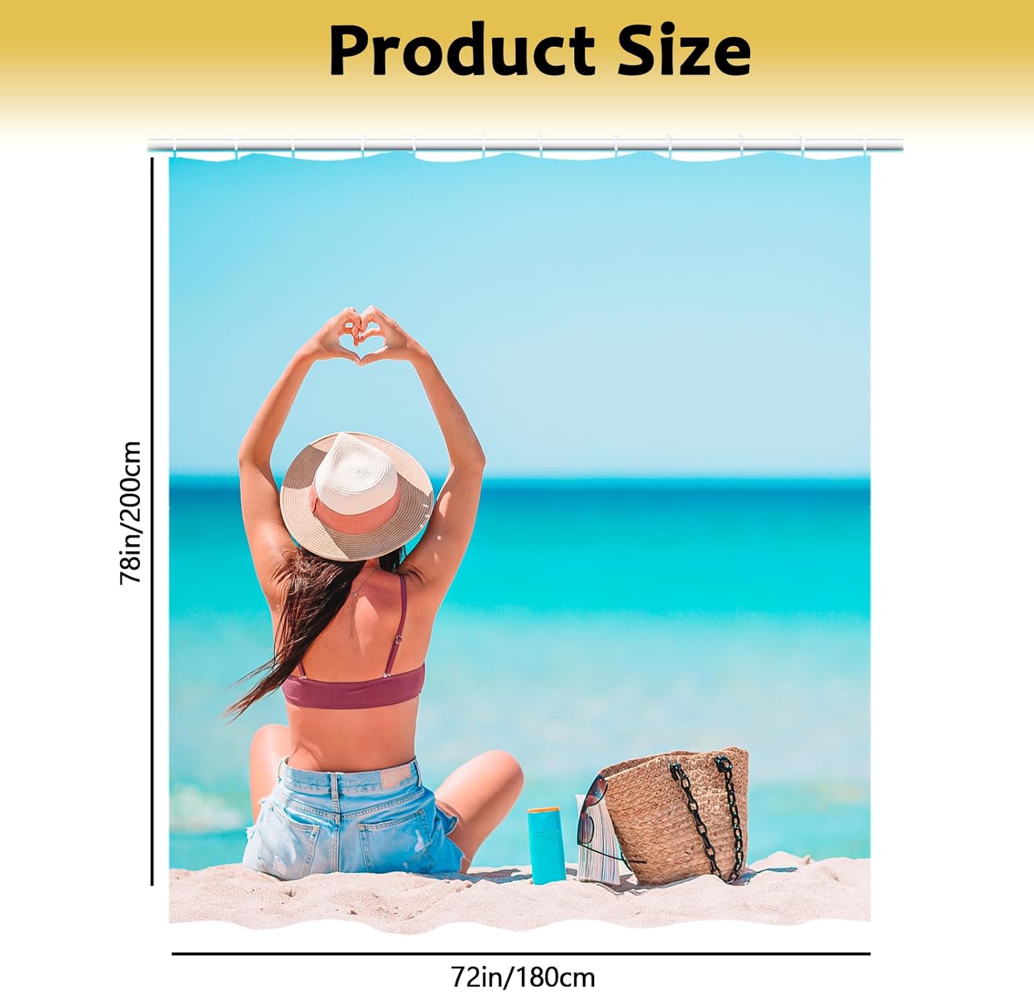 Custom Shower Curtain 72" Wx78 L Personalized Shower Curtain with Pictures, Customized Shower Curtains Waterproof Custom Photo Shower Curtains for Bathroom