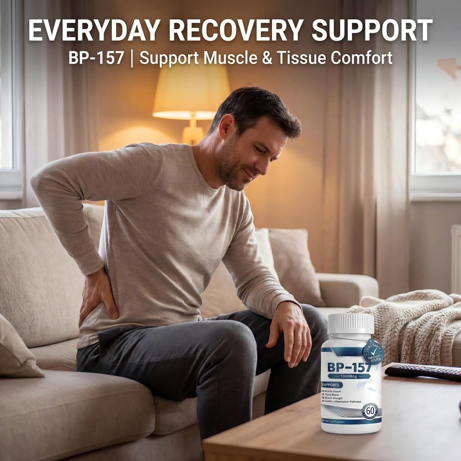 BPC 157 Peptide Capsules 1000Mcg, Support Muscle Growth, Tissue Repair, Strength, and Promote Digestive and Overall Health. Total 120 Capsules - 2 Bottle — view 5