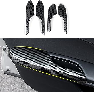 BRMYL Inner Door Armrest Decor Cover Decals for Honda Civic 2016-2021 10th Gen Accessories ABS Carbon Fiber Stickers, NOT for Coupe Model