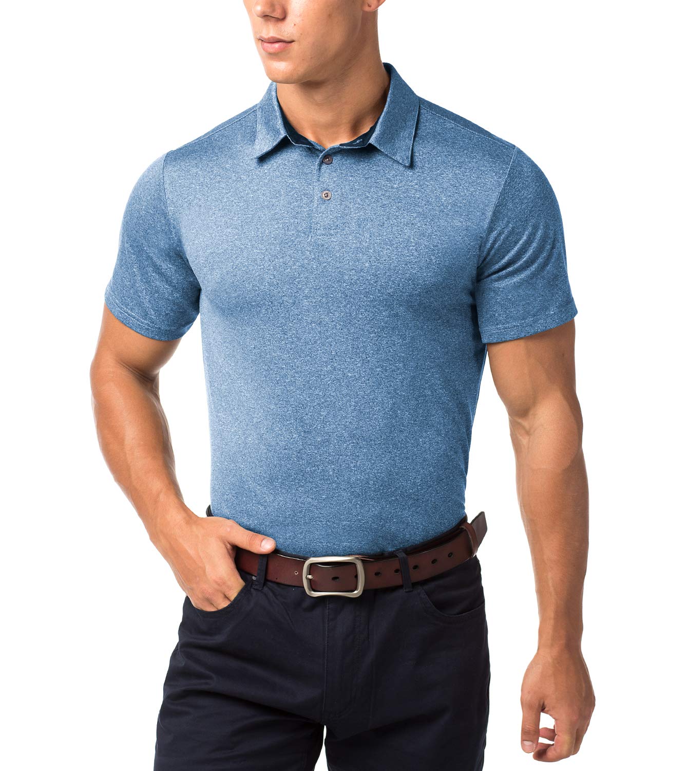 LAPASA Men's Classic Polo Shirt Short Sleeves Tee Tops Timeless Golf Tennis T-Shirt M19, M49