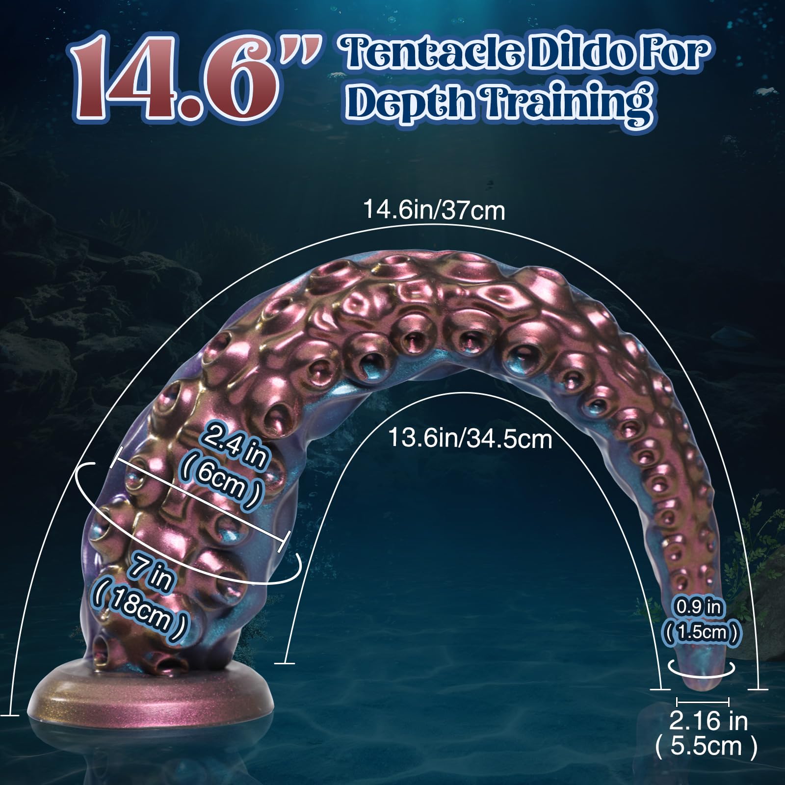 Vibrator Tentacle Dildo Sex Toy - COKARAGE 14.6'' Monster Anal Dildo Fantasy Dildos App & Remote Control Multi-Vibrations, Suction Cup U & G-spot Dildo Vibrators, Long Dildos Adult Sex Toys & Games: BluePurple-14.6''Vibrator