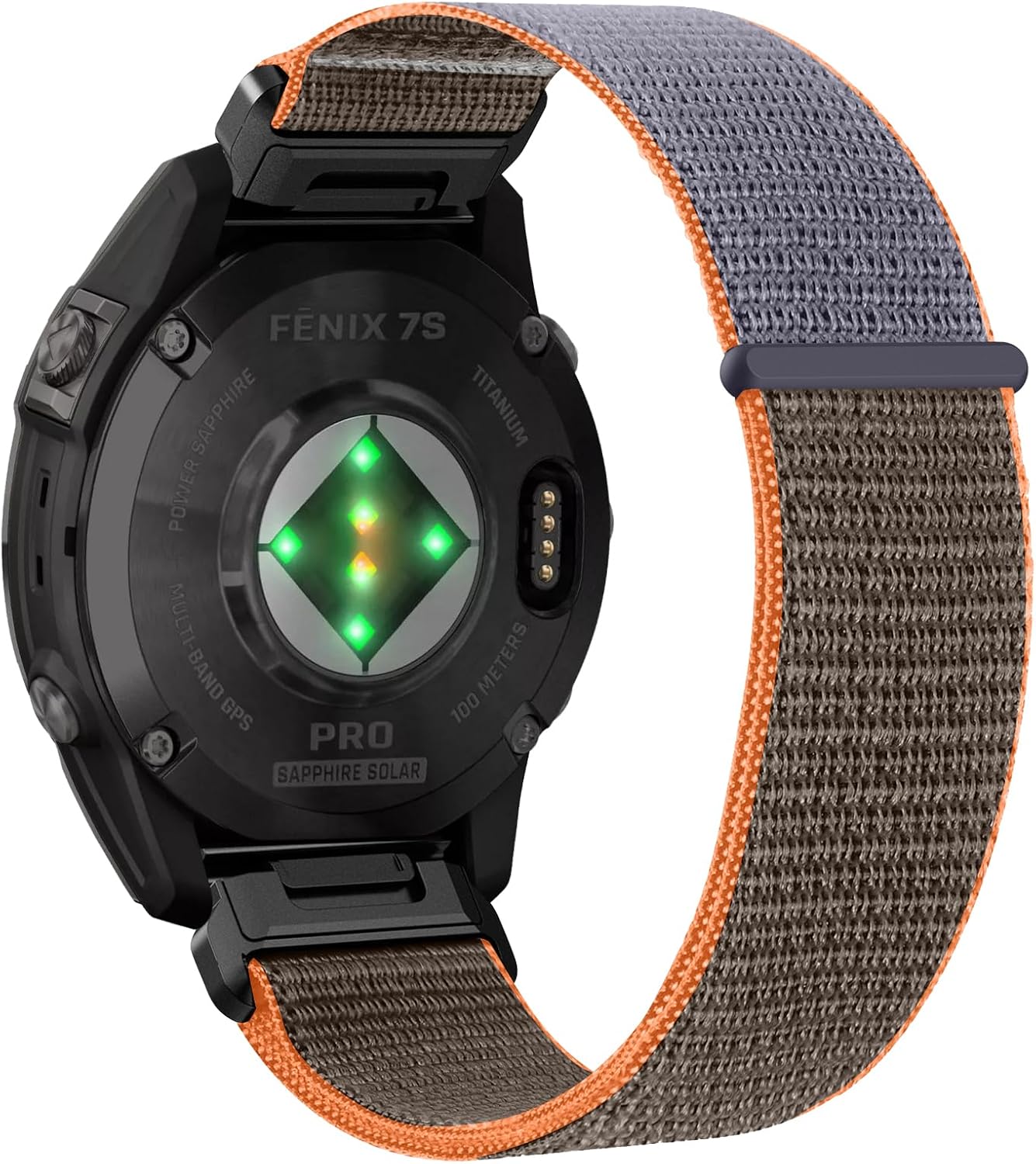 20mm Nylon Quick Fit Watch Bands for Garmin Fenix 8 43mm/Descent Mk3S/Mk3Si/Fenix 7S/7S Pro/6S/6S Pro Sport Wristband Comfortable Breathable Replacement Strap for Garmin Fenix 5S/5S Plus - Orange