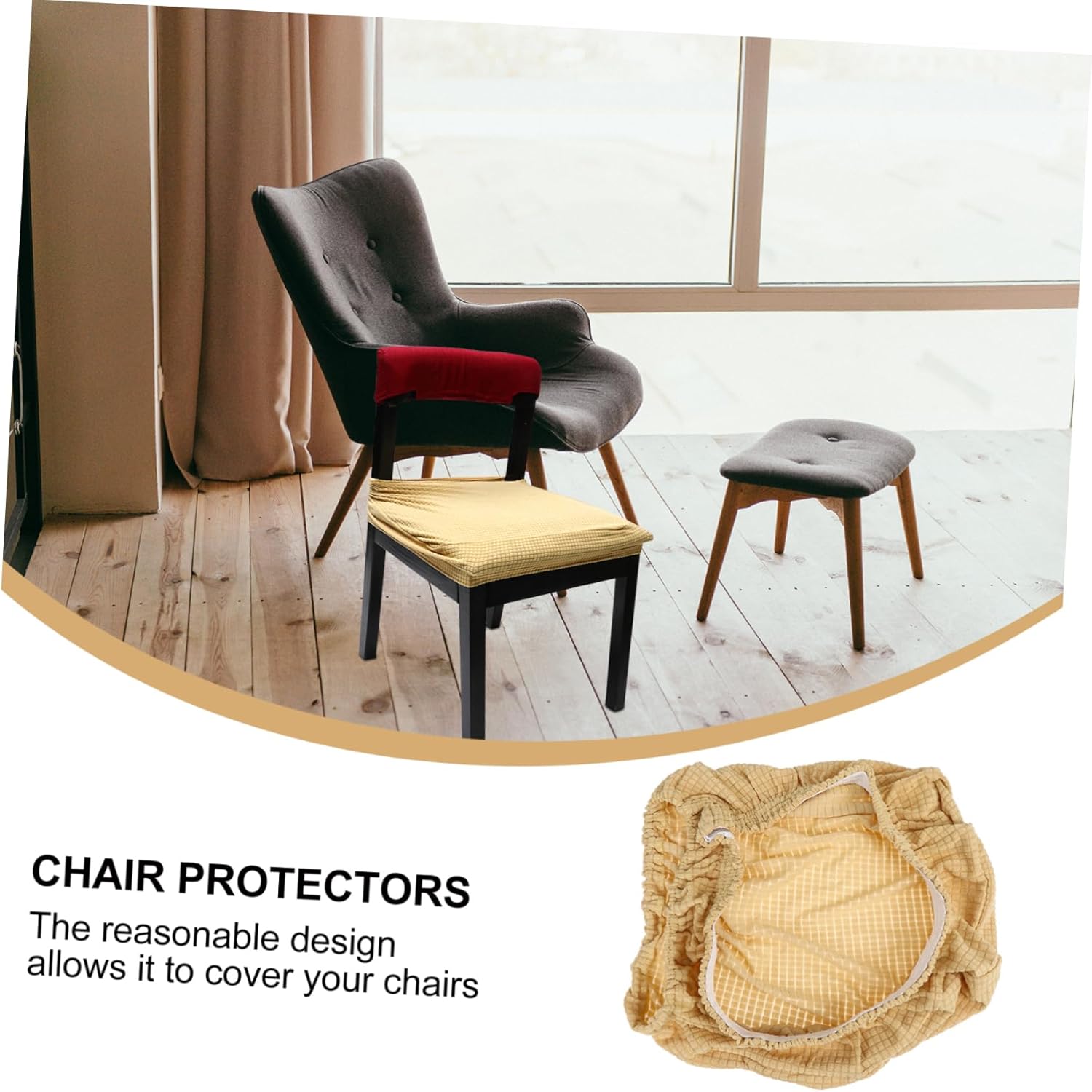 6pcs Stretch Chair for Dining Room Furniture Protector Easy to Clean for Stools and Chairs