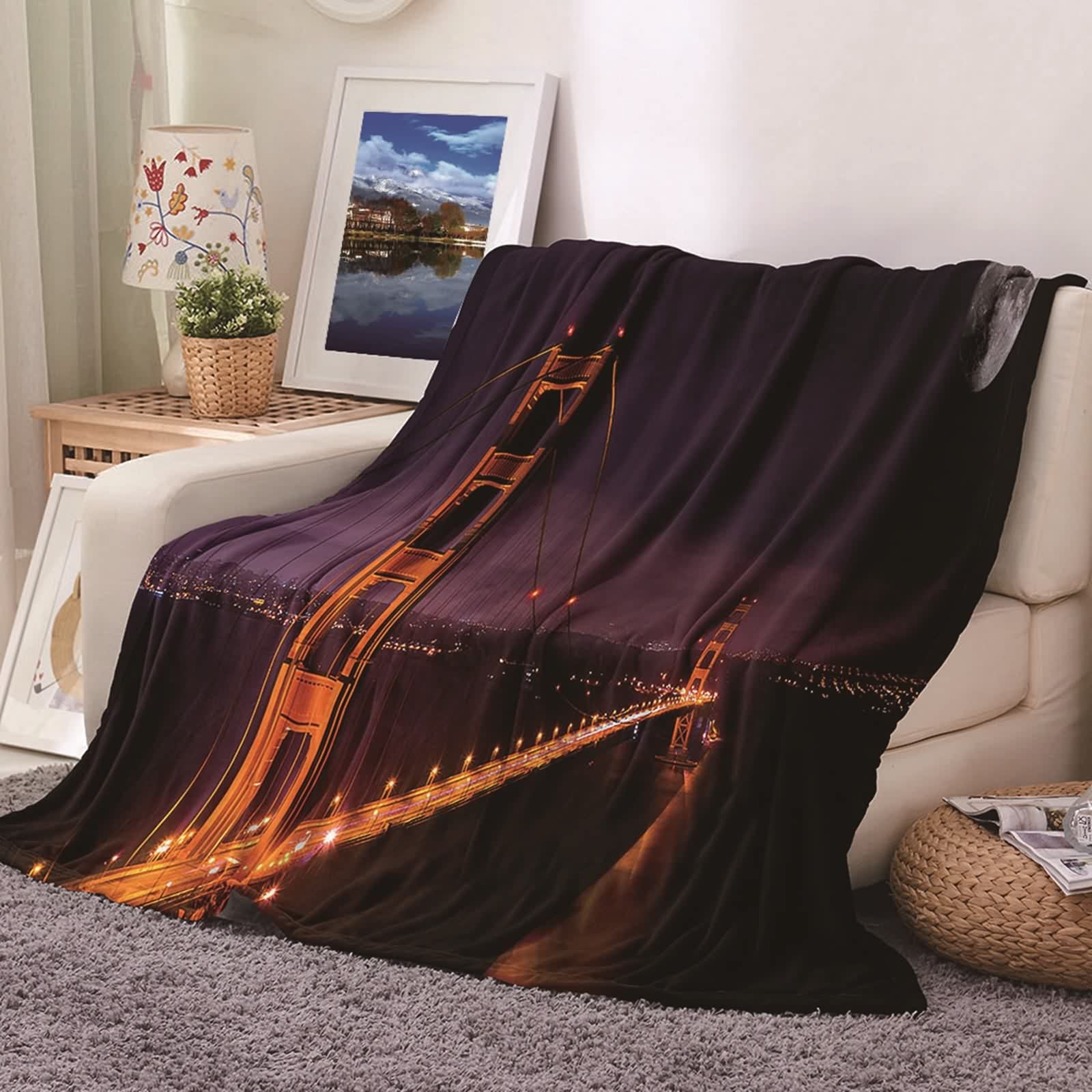 Plaid couverture polaire flannel KnSam couverture lit canapé 100x150cm