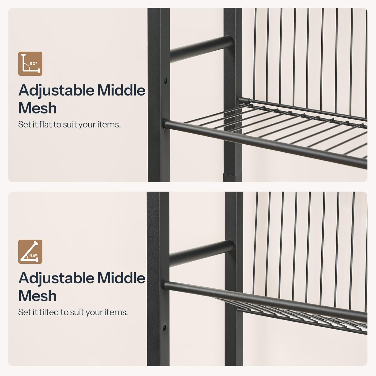 HOOBRO 15.7" Narrow Console Table for Small Space, 3 Tier Entryway Table with Adjustable Shelf, Behind Couch Table, Sofa Table, for Entryway, Hallway, Living Room, Rustic Brown and Black BF41XG01 - Image 7