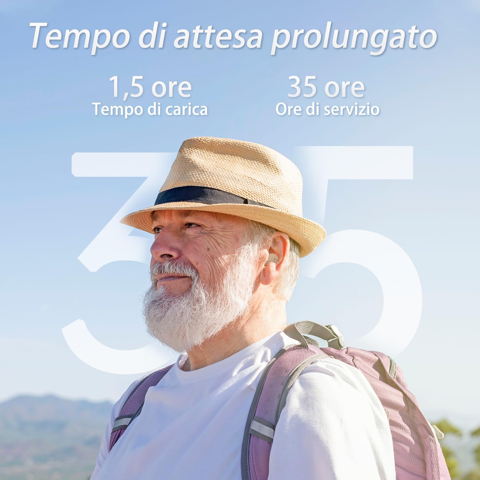 Attrezzatura migliorata per la riduzione del rumore, leggera e portatile da 3,3 g, ricarica rapida magnetica, funzionamento con un solo pulsante, facile da usare(bianco)