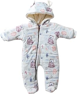 سالوبيت قصير بغطاء للرأس لكامل الجسم لموسم الشتاء للأطفال من فول مون