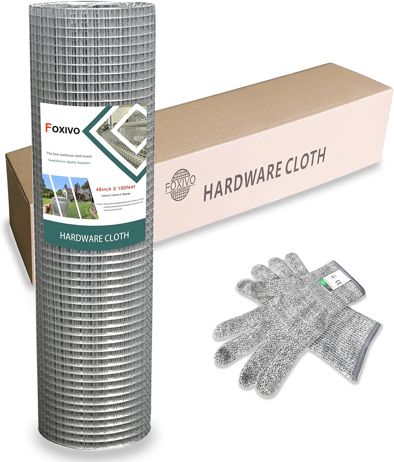 VORVIL Galvanized Hardware Cloth, Hot Dipped Galvanized, Welded Mesh