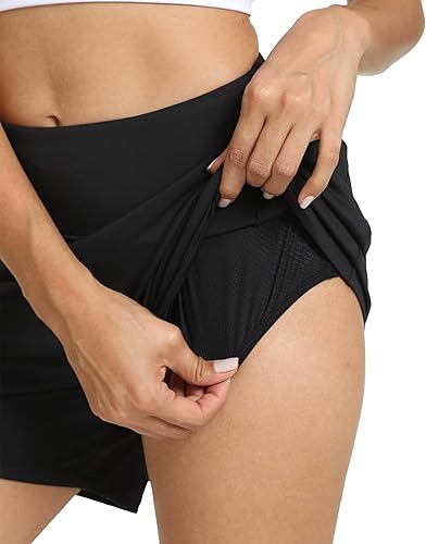 Miniatura 2 de Kcutteyg Pantalones cortos para correr para mujer con forro de cintura alta, ligeros, pantalones cortos de entrenamiento para mujer con bolsillo
