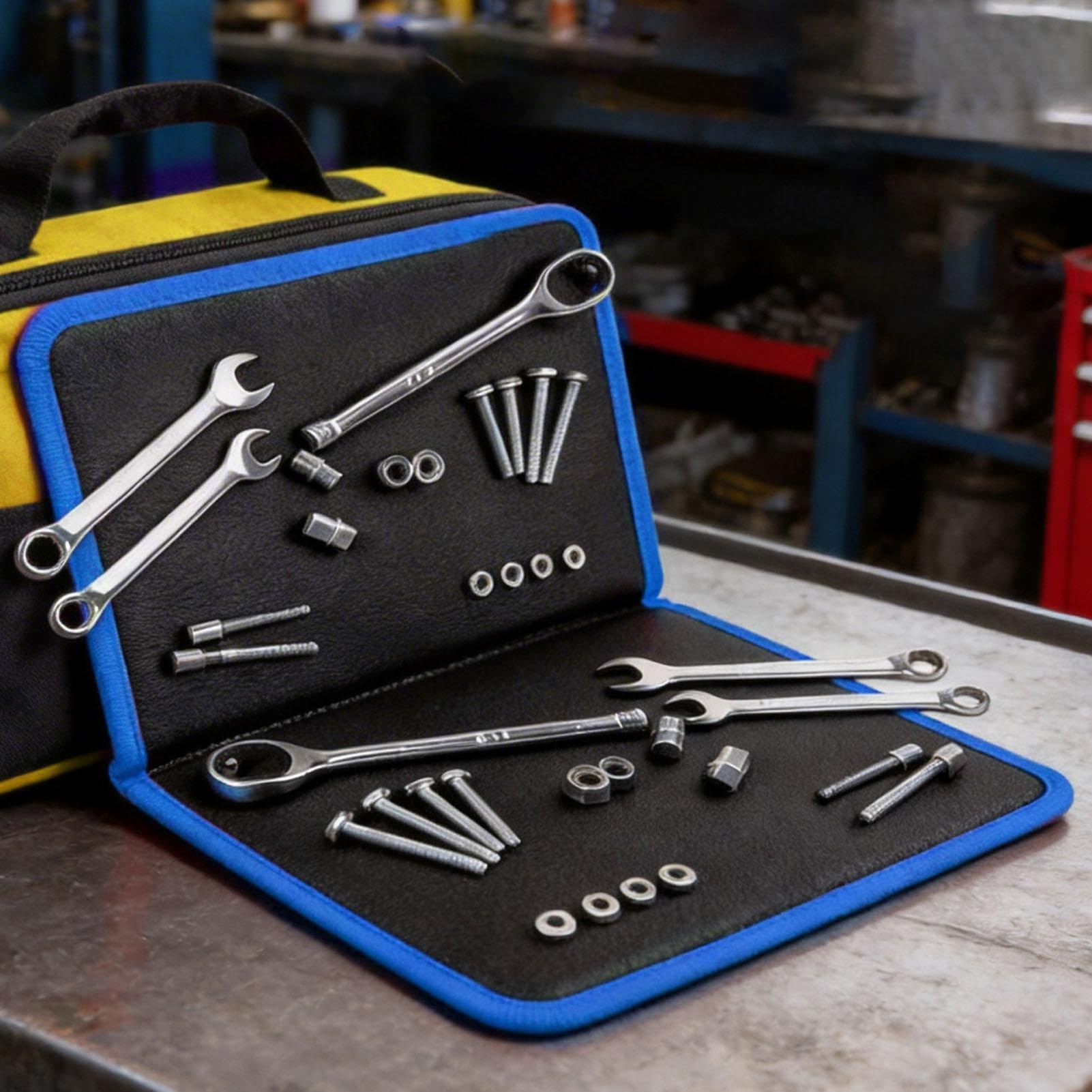 Tappetino Magnetico Per Attrezzi E Ricambi Organizer Antiscivolo per | Stuoia Magnetica per Riparazioni Auto per Officina Riparazione Automobili Lavori Elettronica Automobili Garage Cas