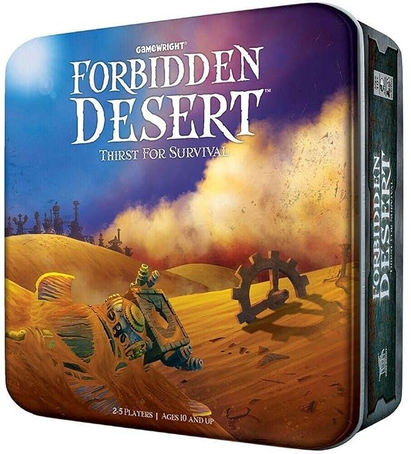 Gamewright - Forbidden Desert Cooperative Survival Adventure Board Game for 2-5 Players – Family Strategy for Ages 10+ by CEACO - Used condition - US$25.03