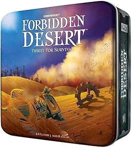 Gamewright - Forbidden Desert Cooperative Survival Adventure Board Game for 2-5 Players – Family Strategy for Ages 10+