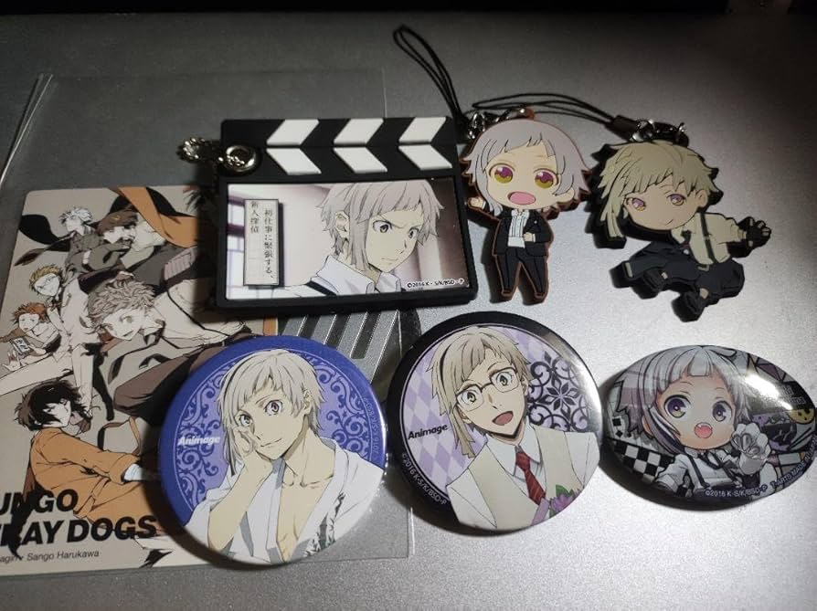 B00】文豪ストレイドッグス 文スト 缶バッジ ラバーストラップ